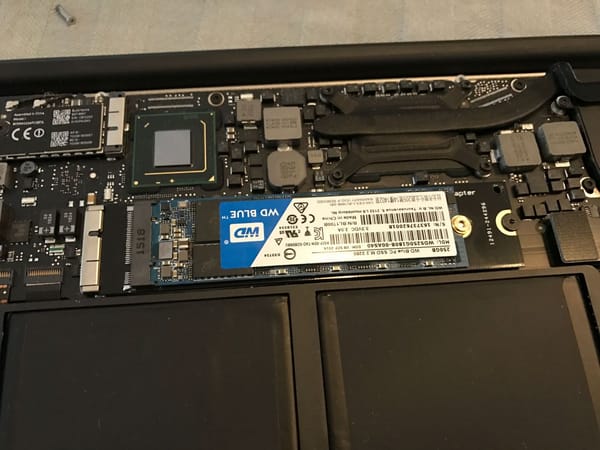 Install WD Blue M.2 SSD into MacBook Air mid 2012